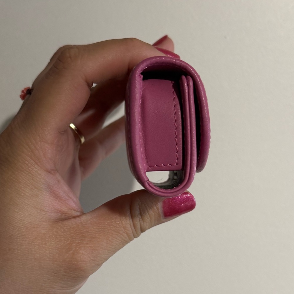 Coach Embossed Contact Lense Case Orchid Pink Leather - Picture 4 of 8